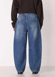 Petite Elasticated Waist Barrel Jean